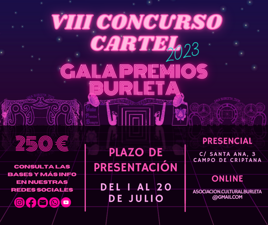 VIII CONCURSO CARTEL - ASOC. CULTURAL EL BURLETA