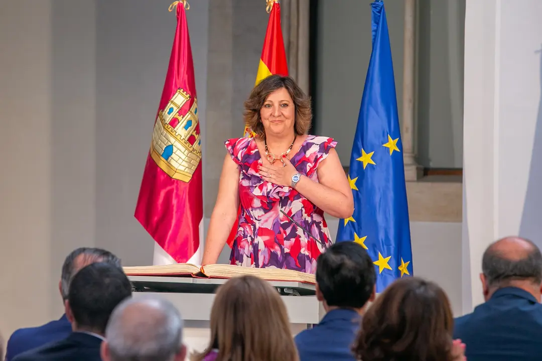 Toledo, 11 de julio de 2023.- El presidente de Castilla-La Mancha, Emiliano Garc&iacute;a-Page, preside acto de toma de posesi&oacute;n de los consejeros del nuevo ejecutivo auton&oacute;mico. (Fotos: A. P&eacute;rez Herrera // JCCM)
