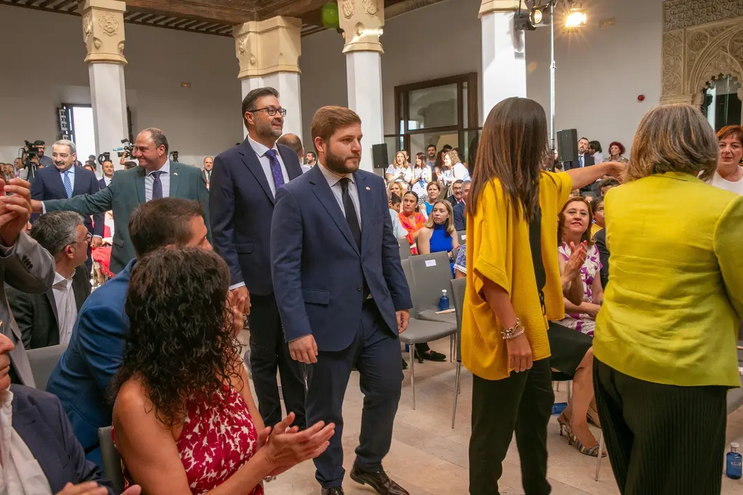 Toledo, 11 de julio de 2023.- El presidente de Castilla-La Mancha, Emiliano Garc&iacute;a-Page, preside acto de toma de posesi&oacute;n de los consejeros del nuevo ejecutivo auton&oacute;mico. (Fotos: A. P&eacute;rez Herrera // JCCM)