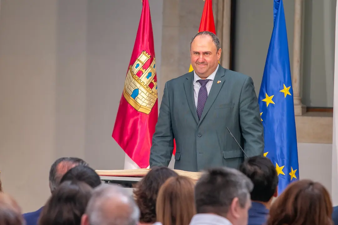 Toledo, 11 de julio de 2023.- El presidente de Castilla-La Mancha, Emiliano Garc&iacute;a-Page, preside acto de toma de posesi&oacute;n de los consejeros del nuevo ejecutivo auton&oacute;mico. (Fotos: A. P&eacute;rez Herrera // JCCM)