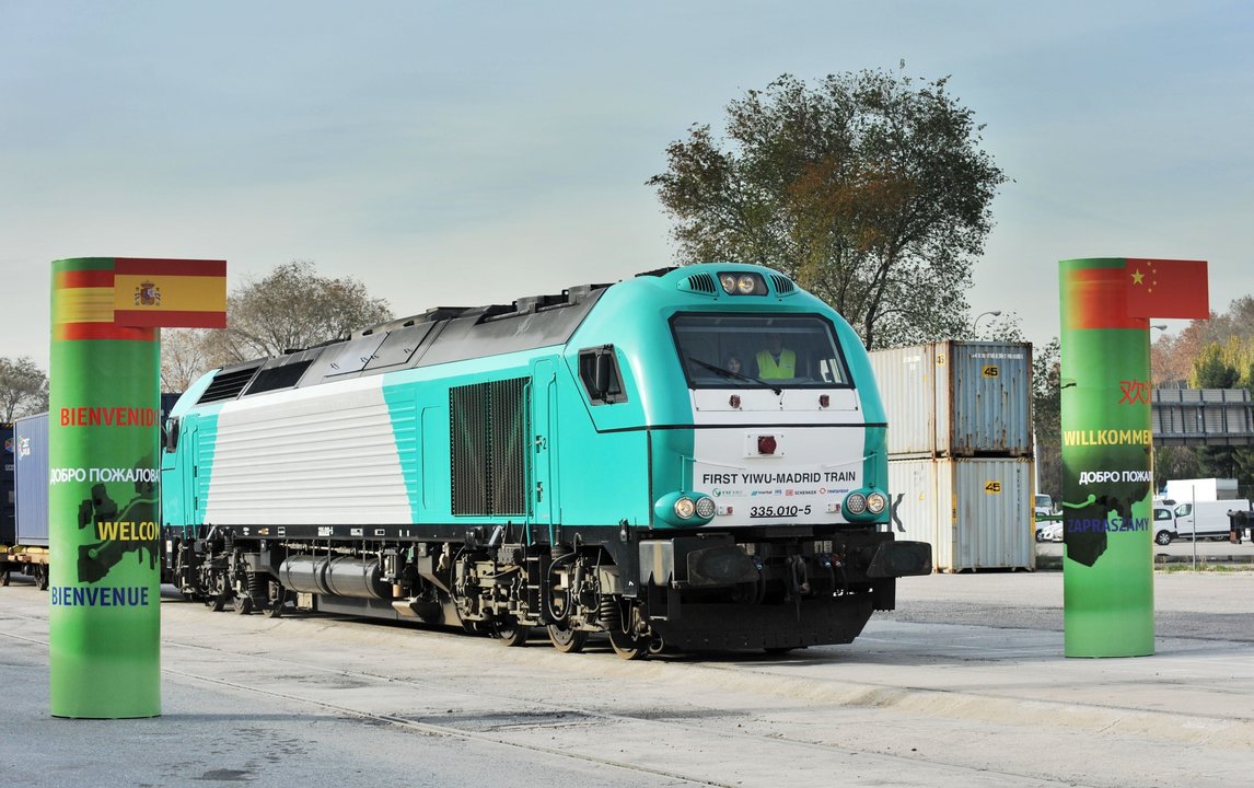 El 9 de diciembre de 2014, el primer tren Internacional de Carga ferroviaria China - Europa "Yixinou" que va de la ciudad oriental china de Yiwu, a Madrid, España, llegó a la estación de carga de Abroñigal, Madrid.