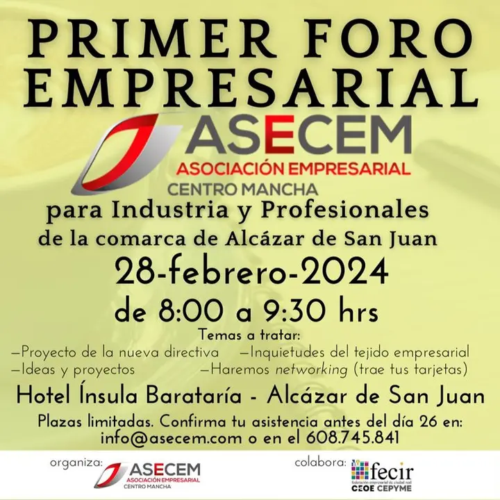 2024.02.23 Imagen Foro empresarial 28 febrero 24