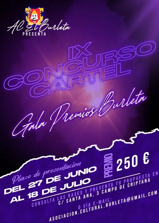 IX Concurso Cartel - XXXII Gala Premios Burleta