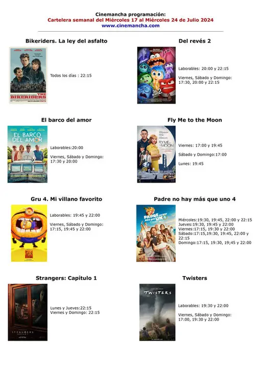 cartelera multicines cinemancha