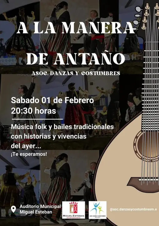 CARTEL M&Uacute;SICA FOLK Y BAILES TRADICIONALES MIGUEL ESTEBAN