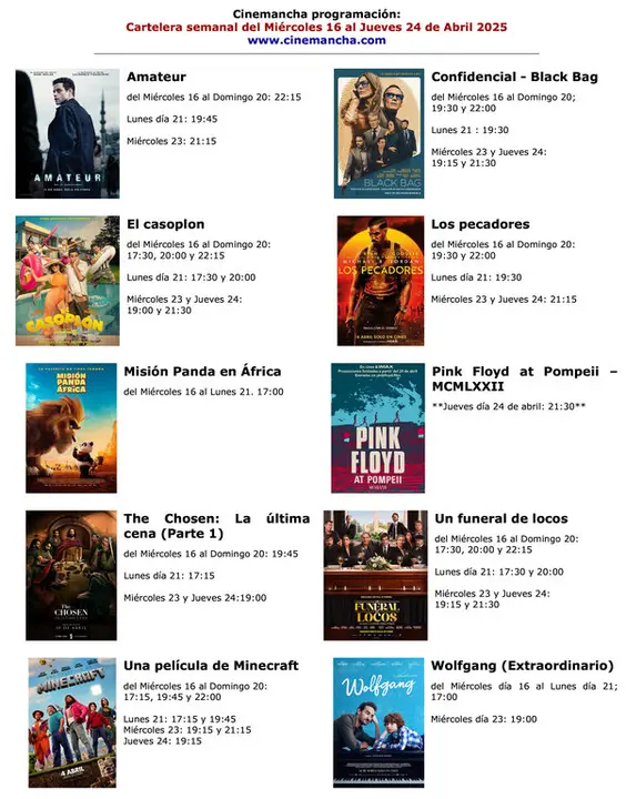 carelera del miercoles  16 al jueves dia 24 de abril