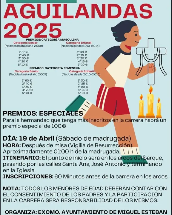 CARTEL CARRERA DE LAS AGUILANDAS 2025 MIGUEL ESTEBAN
