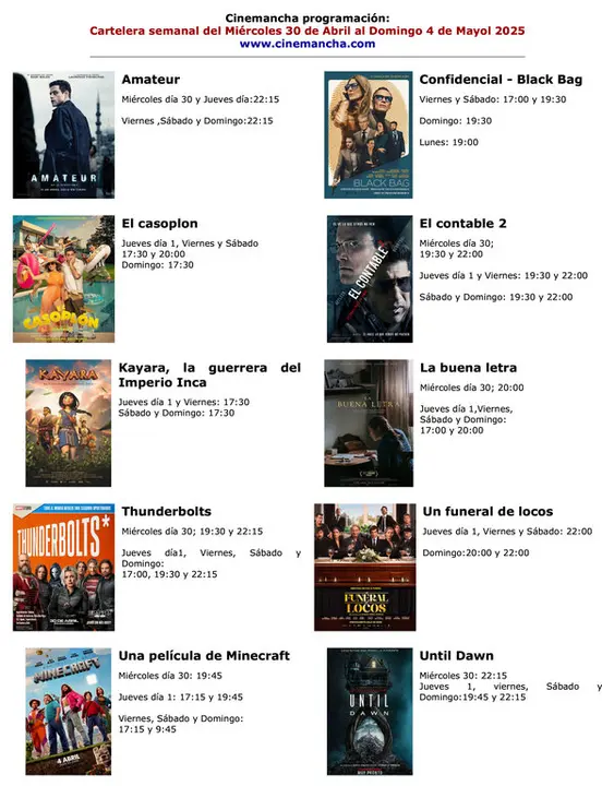 carelera del jueves 30 de ab ril al domingo 4 de mayo