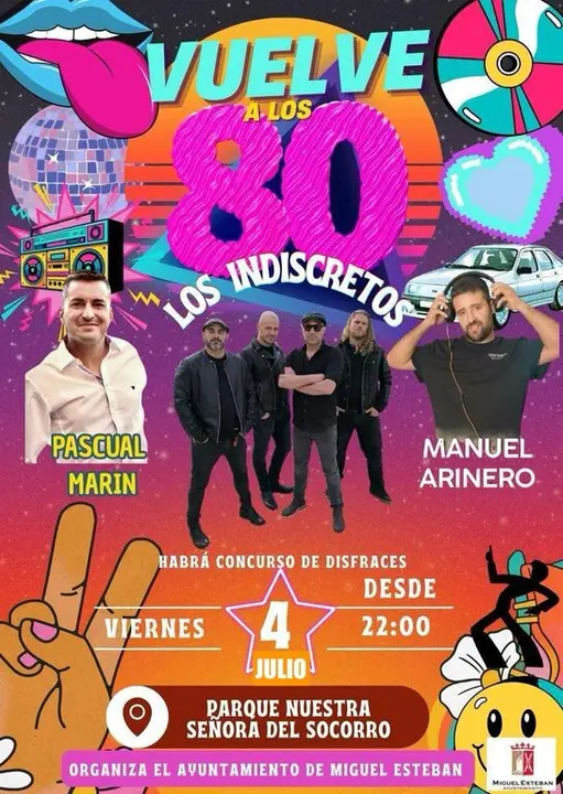 CARTEL VUELVE A LOS 80 MIGUEL ESTEBAN