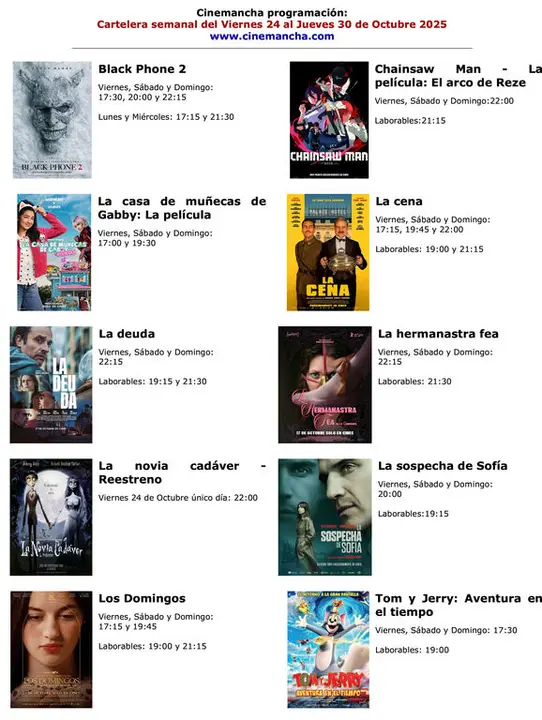 del 24 al 30 de octubre