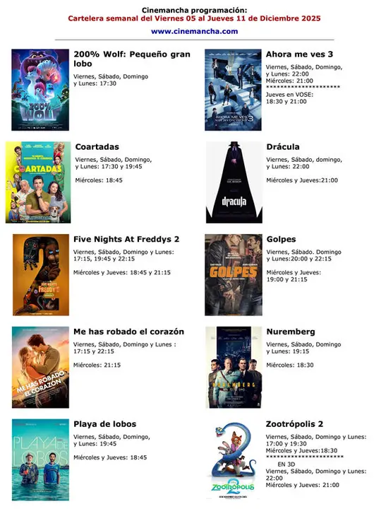 5-11diciembre Cartelera