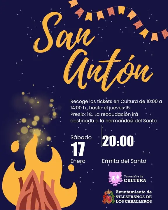 Cartel Hoguera San Ant&oacute;n 2026 Villafranca