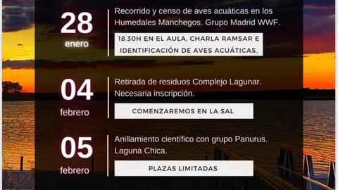 Cartel actividades D&iacute;a Humedales