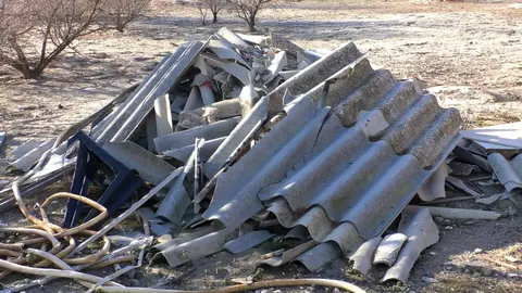 Retirada residuos amianto