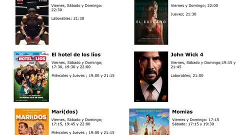 cartelera de multicines cinemancha del 24  al 30 de marzo