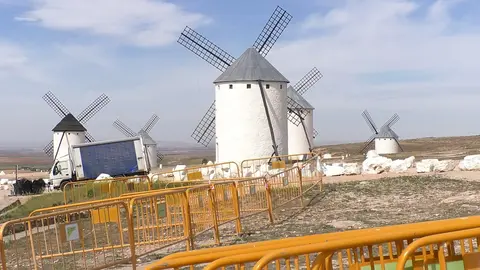 Foto inicio obras en la Sierra de los Molinos