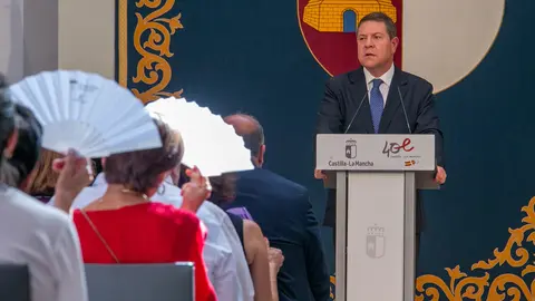 Toledo, 11 de julio de 2023.- El presidente de Castilla-La Mancha, Emiliano Garc&iacute;a-Page, preside acto de toma de posesi&oacute;n de los consejeros del nuevo ejecutivo auton&oacute;mico. (Fotos: A. P&eacute;rez Herrera // JCCM)