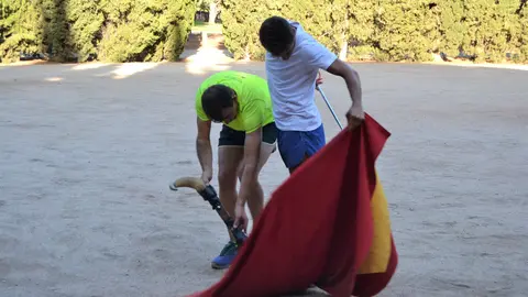 Entrenando en el parque Alces junto a Manolo Castellanos