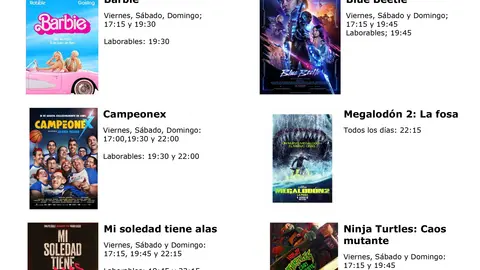 cartelera de multicines cinemancha del viernes 25 al jueves 31 de agosto