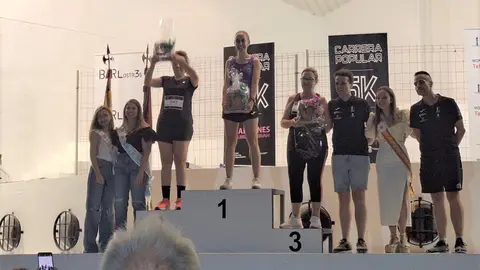 Carrera charcones, podium femenino 2