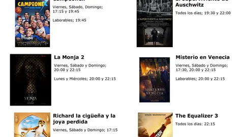 caarrtelera de multicines cinemancha del 22 al 28 de septiembre