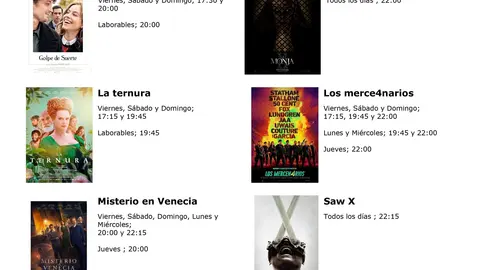 cartelera de multicines cinemancha del viernes 29 de septiembre al jueves 05 de octubre