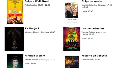 cartelera de multicines cinemancha del viernes 06 AL LUNES  09 de octubre