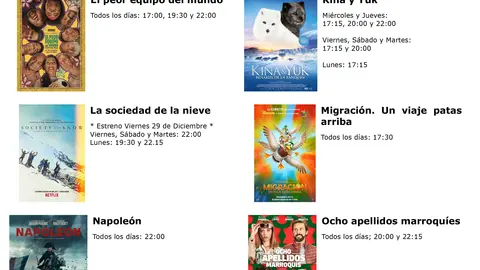 cartelera de multicines cinemancha del miercoles 27 de diciembre al martes 02 de enero 