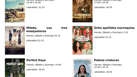 CARTELERA DE CINEMANCHA DEL VIERNES 02 AL JUEVES 08 DE FEBRERO 2024