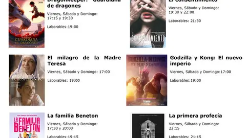 CARTELERA DE MULTICINES CINEMANCHA DEL VIERNES 19 AL JUEVES 25 DE ABRIL