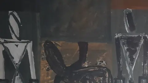 Lienzo de Paco Leal de la serie 'Los tres'