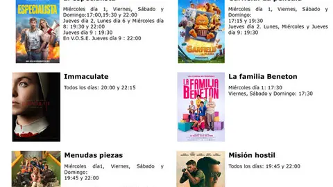 Cartelera de Multicines Cinemancha del MIERCOLES 01 AL JUEVES 09 DE MAYO 