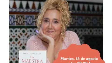 CARTEL PRESENTACI&Oacute;N DEL LIBRO LA MAESTRA GIRANA POR LOLA CABRILLANA