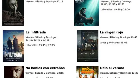 cartelera de multicines cinemancha del viernes 11 al jueves 17 de octubre