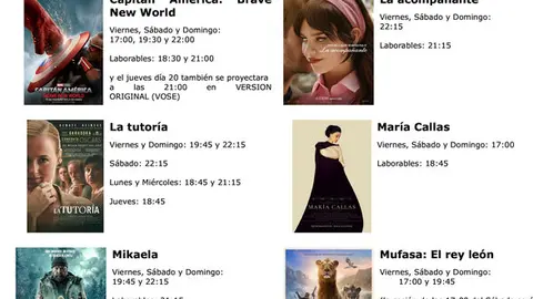 cartelra del 14 al 20 febrero