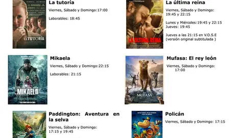 cartelera del 21 al 27 febrero