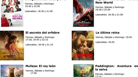 cartelera del 28 de febrero al 06 marzo