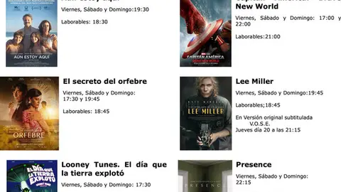 CARTELERA DEL 14 AL20 MARZO