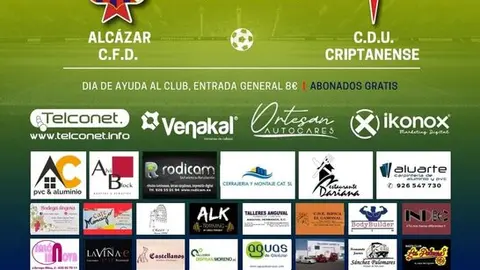 cartel Alc&aacute;zar CFD vs CDU Criptanense
