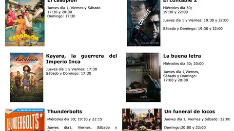 carelera del jueves 30 de ab ril al domingo 4 de mayo