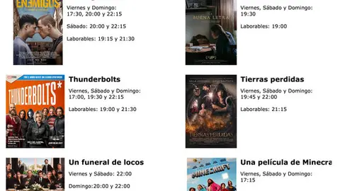 cartelera del 9 al 15 mayo