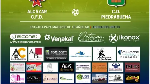 cartel Alc&aacute;zar CFD vs CD Piedrabuena