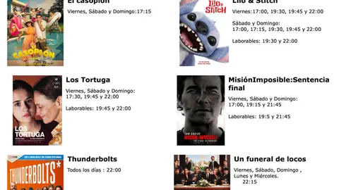 cartelera del 23 al 29 de mayo