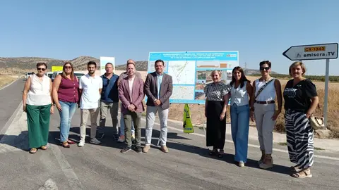 Visita a las obras de la carretera que une Villarta con Herencia