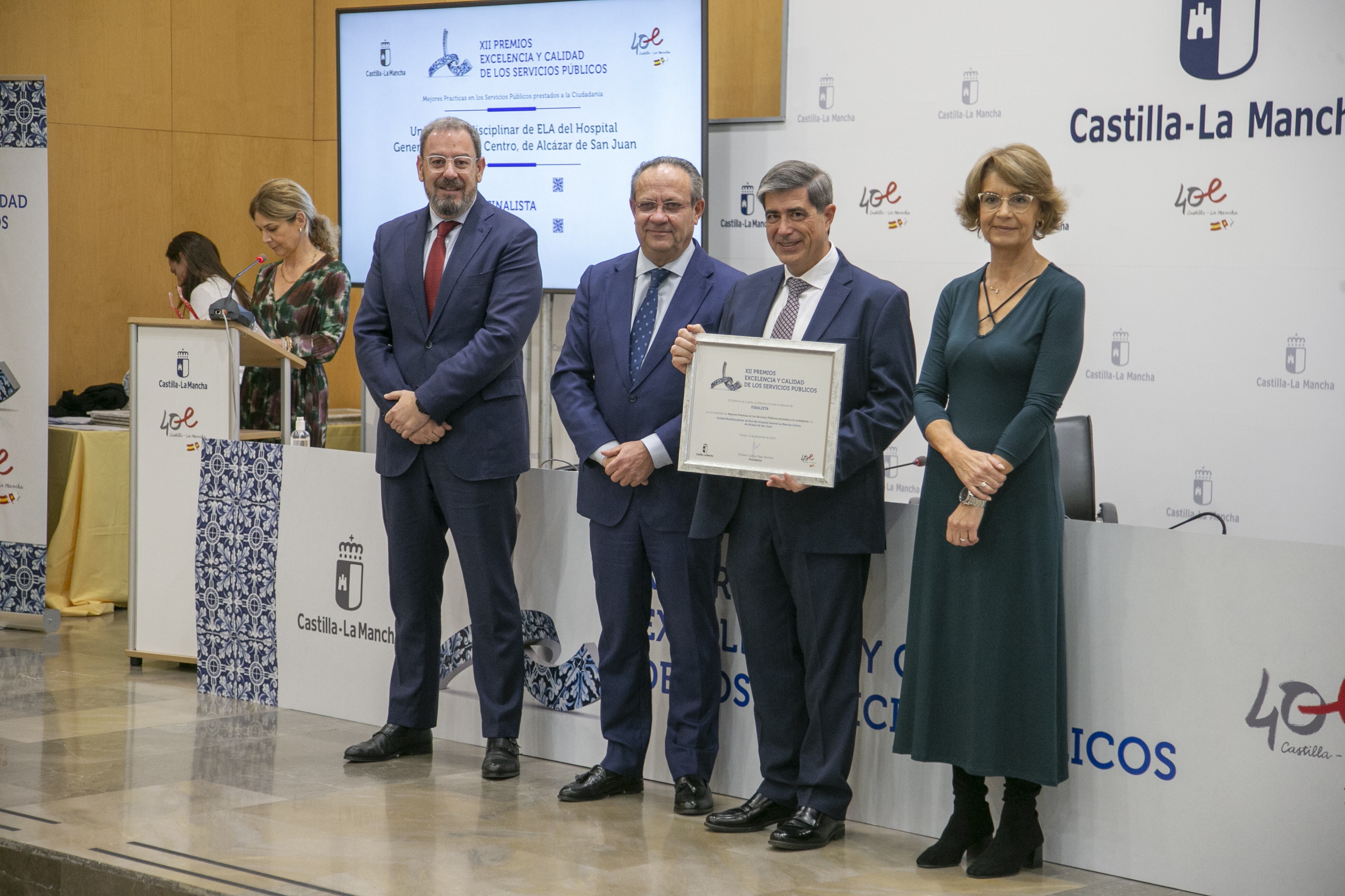 Toledo, 13 de diciembre de 2023.- El consejero de Hacienda, Administraciones Públicas y Transformación Digital, Juan Alfonso Ruiz Molina, ha entregado los XII Premios a la Excelencia y la Calidad en la Prestación de los Servicios Públicos de Castilla-La Mancha. (Fotos: A. Pérez Herrera // JCCM)