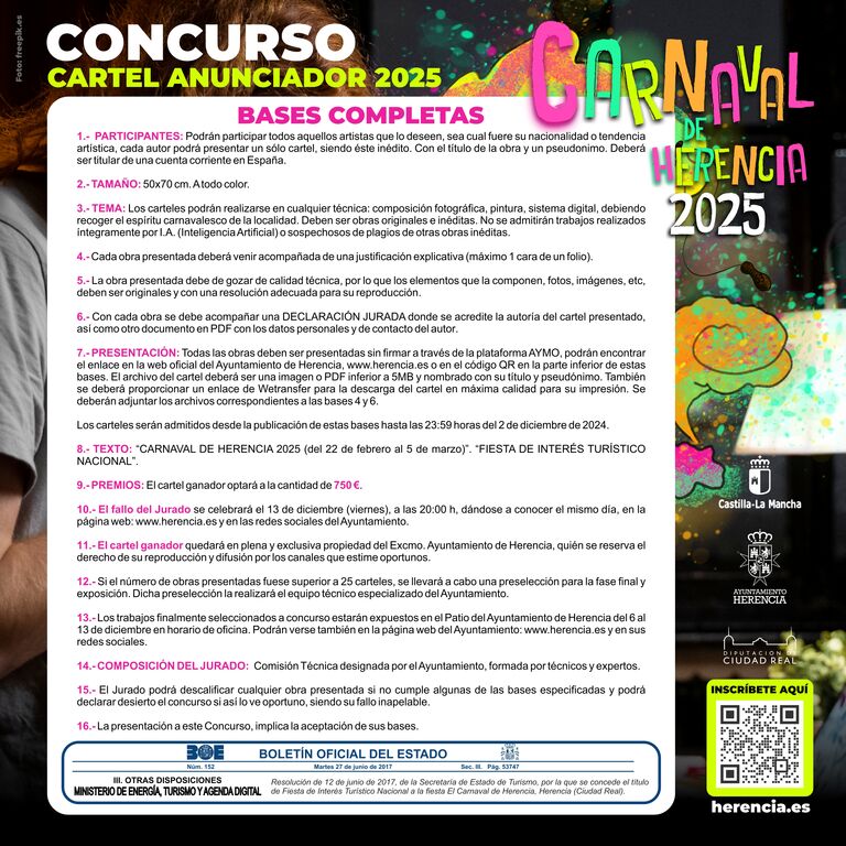 Bases Concurso Cartel Anunciador Carnaval 2025