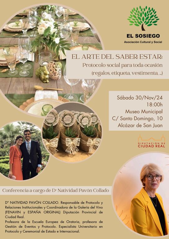 CARTEL CONFERENCIA 30 11 24 SOSIEGO NATIVIDAD PAVON