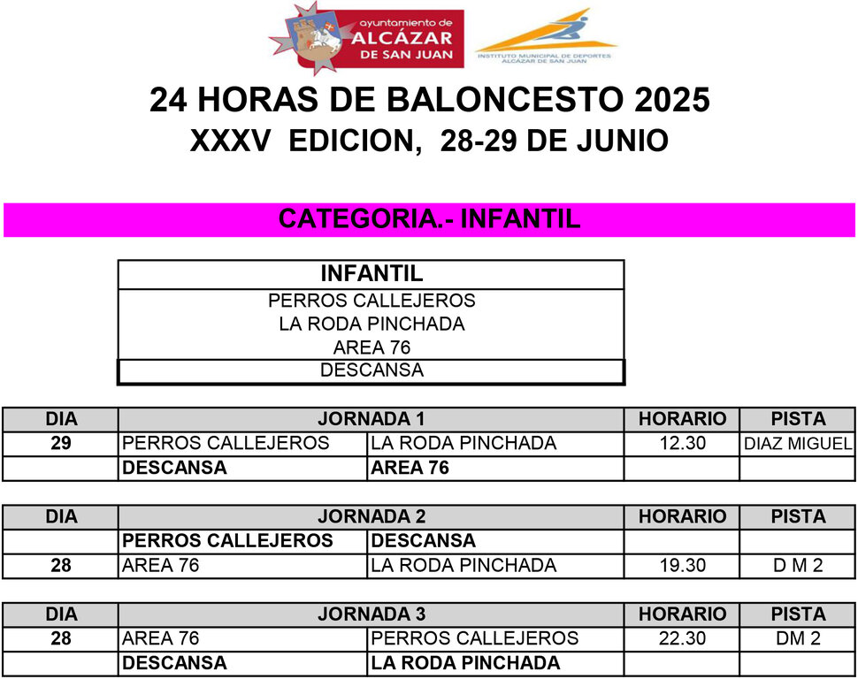 INFANTIL 24 HORAS 2025