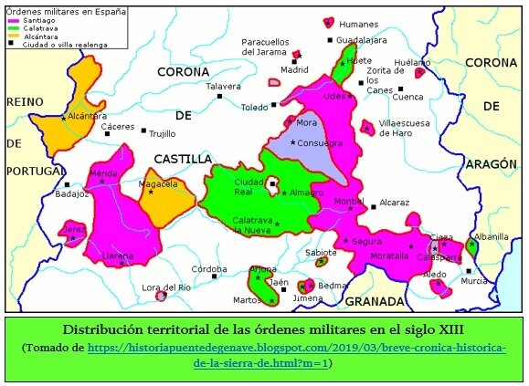 distribucion territorial ordens militares s XIII